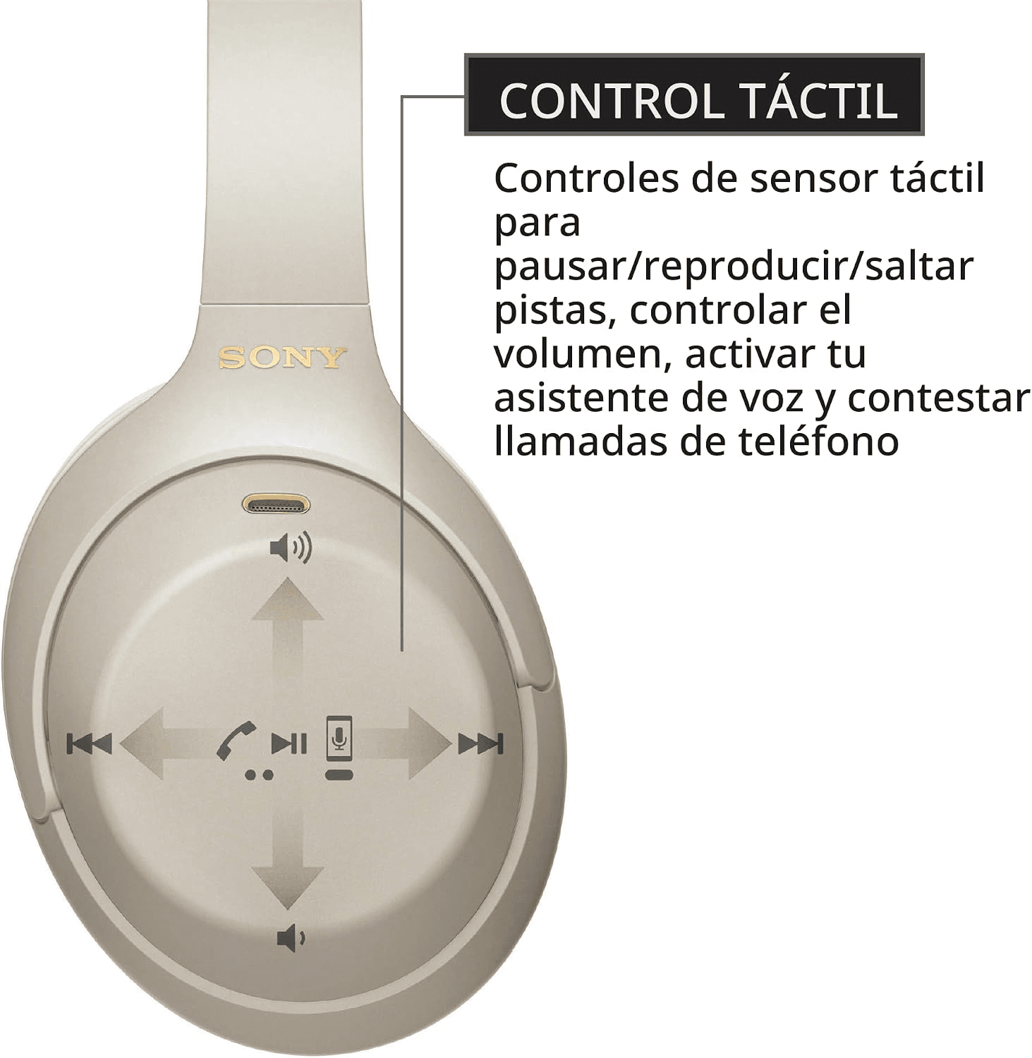 Foto 6 de Sony WH-1000XM4 Wireless Noise Cancelling Headphones, Silver