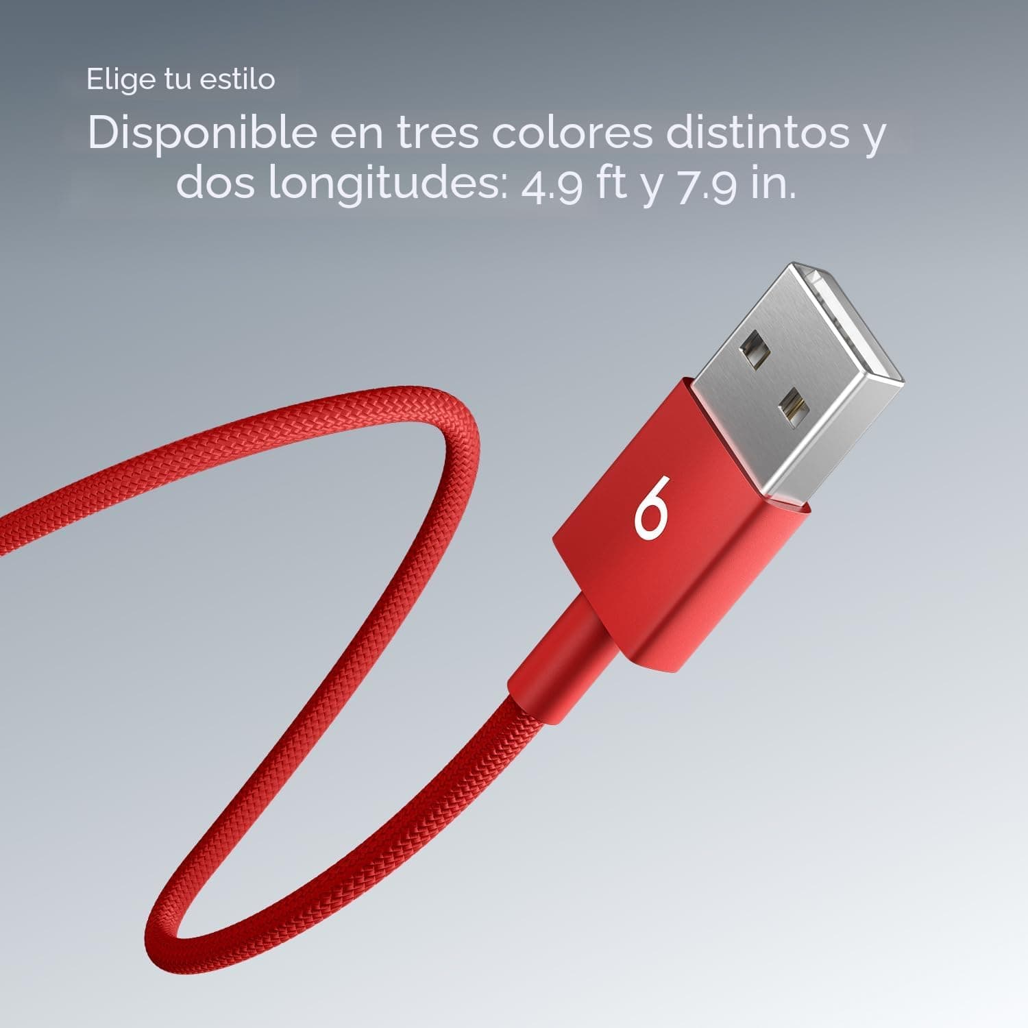 Beats cable USB-A a USB-C 1,5 m rojo