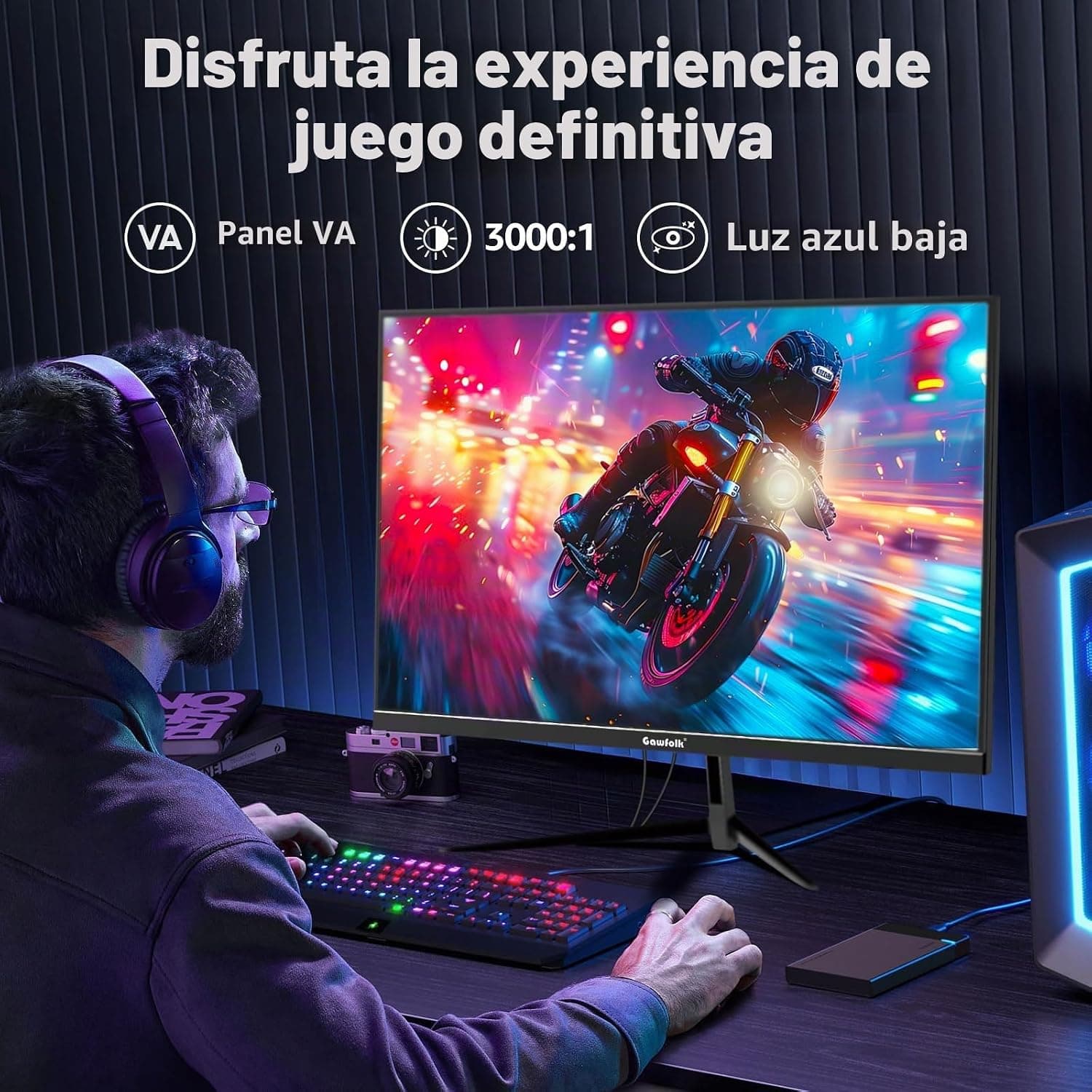 Gawfolk monitor curvo 32" QHD