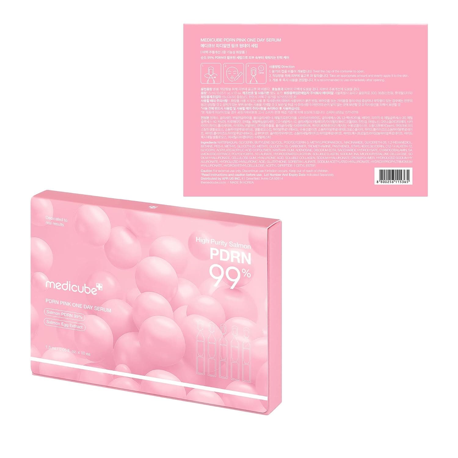medicube PDRN Pink One Day Serum (ampollas)