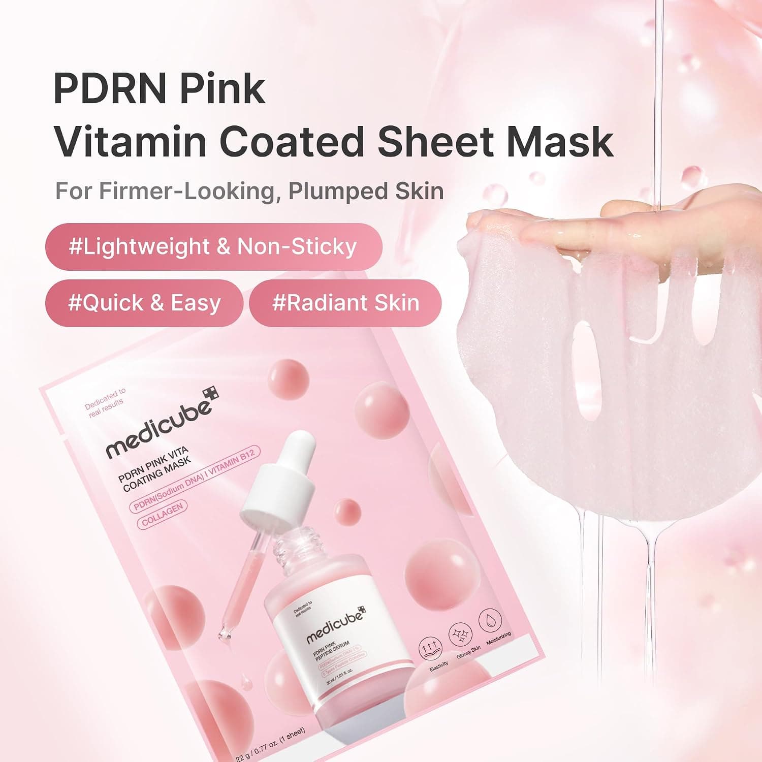 medicube PDRN Pink Vita Coating Sheet Mask 10 und