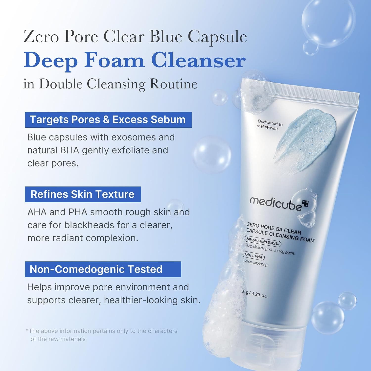 medicube Zero Pore Clear Blue Capsule Cleanser