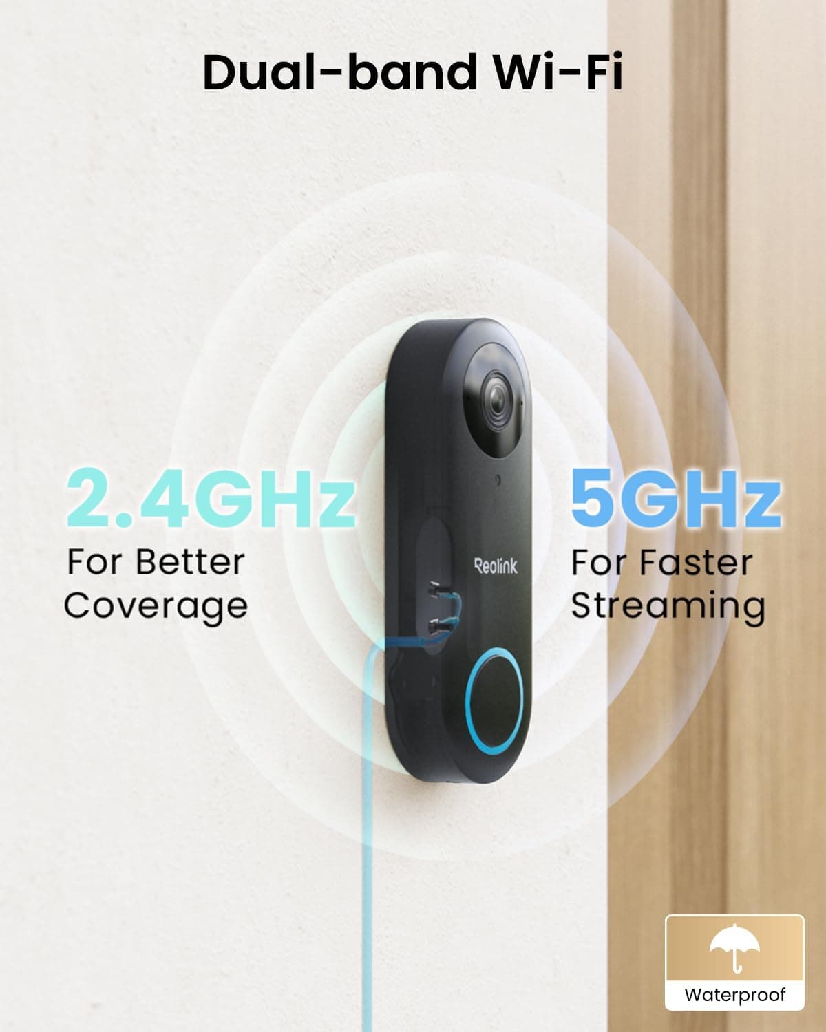 REOLINK timbre con cámara Wi-Fi 2K cableado