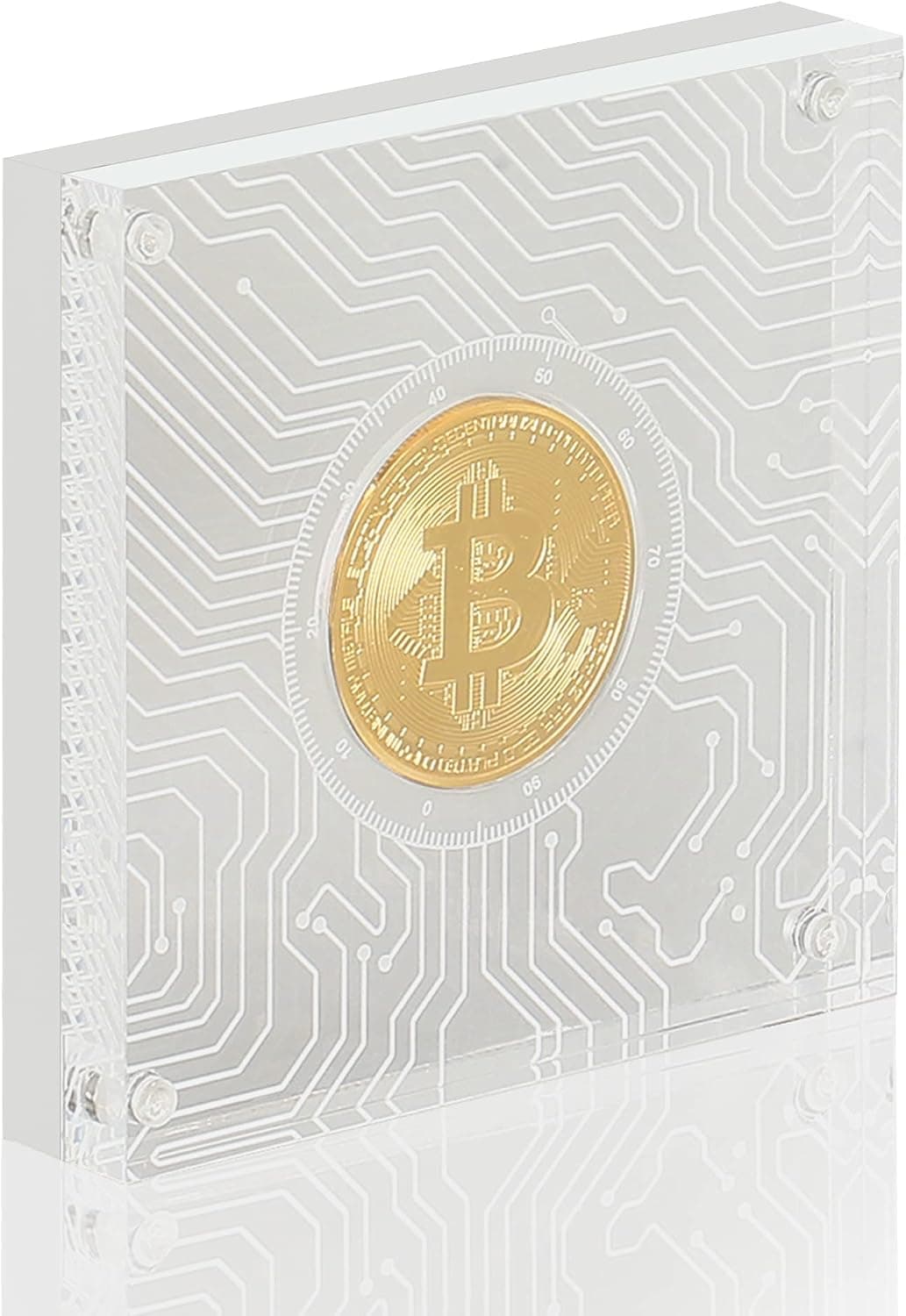 Set de monedas cripto chapadas en oro (exhibidor)