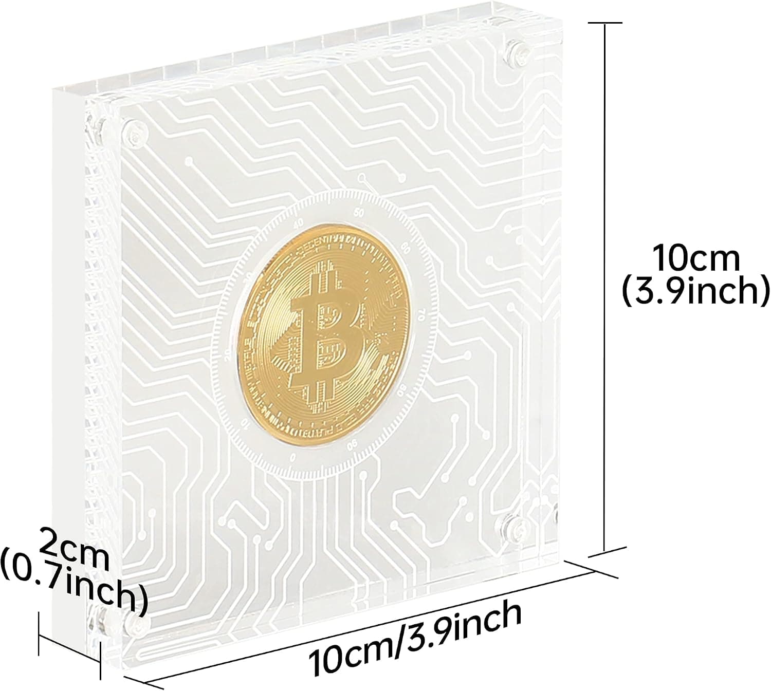 Set de monedas cripto chapadas en oro (exhibidor)