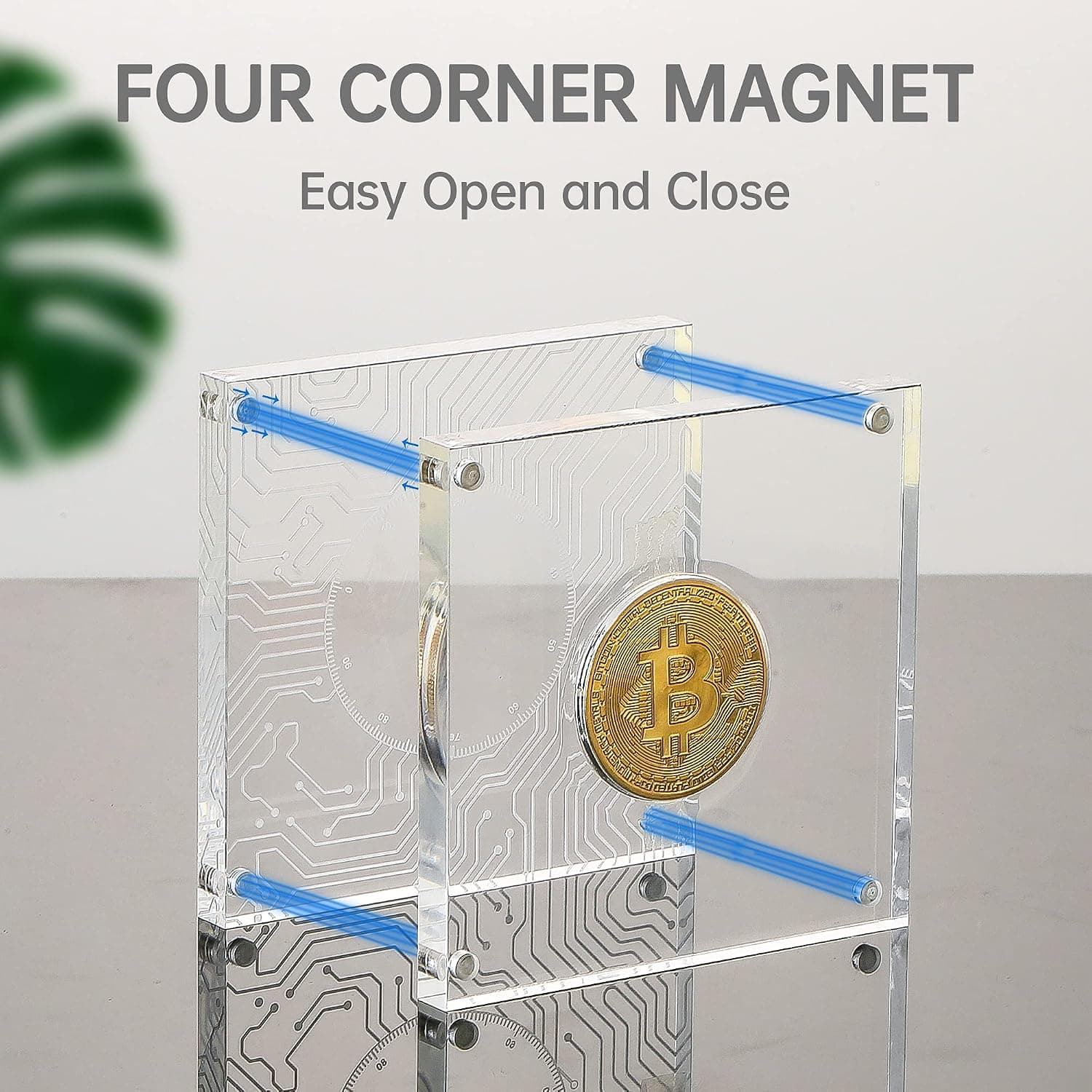 Set de monedas cripto chapadas en oro (exhibidor)